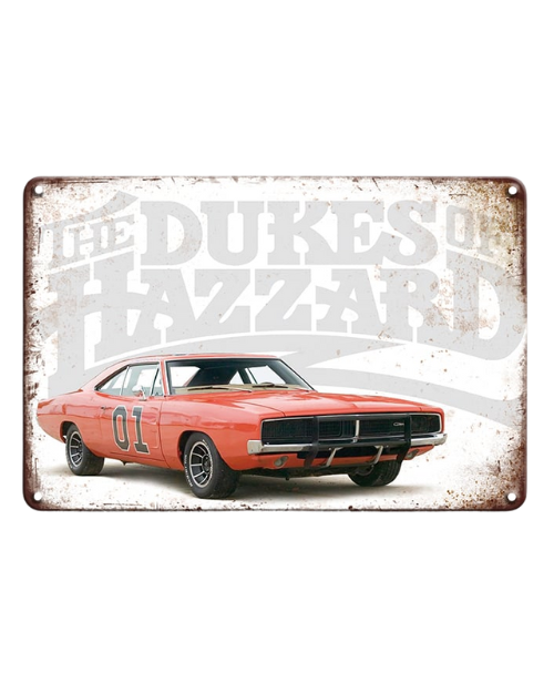 Dukes of Hazzard General Lee 1969 Dodge Charger - Metal Sign