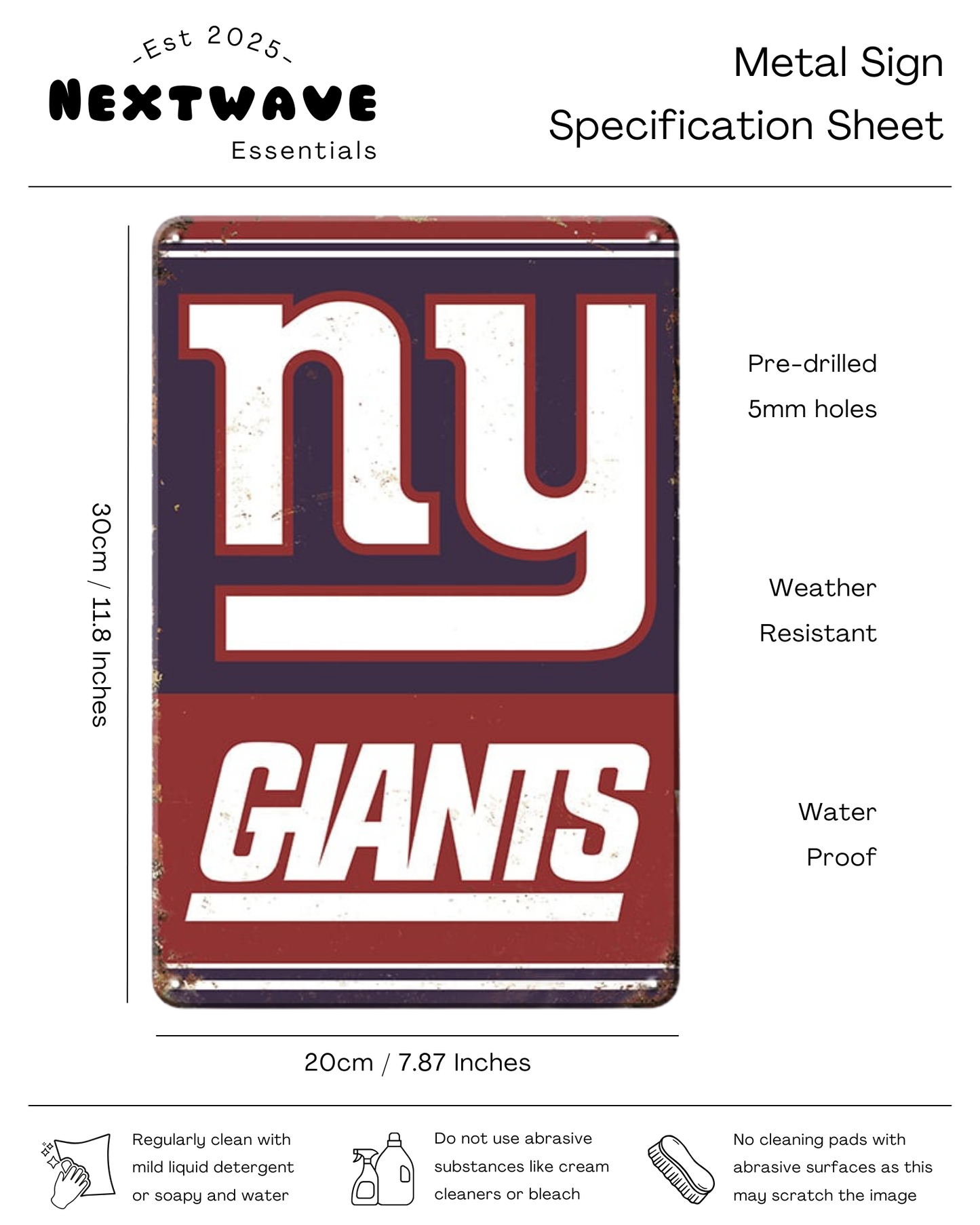 New York Giants Logo Sign – Metal Sign