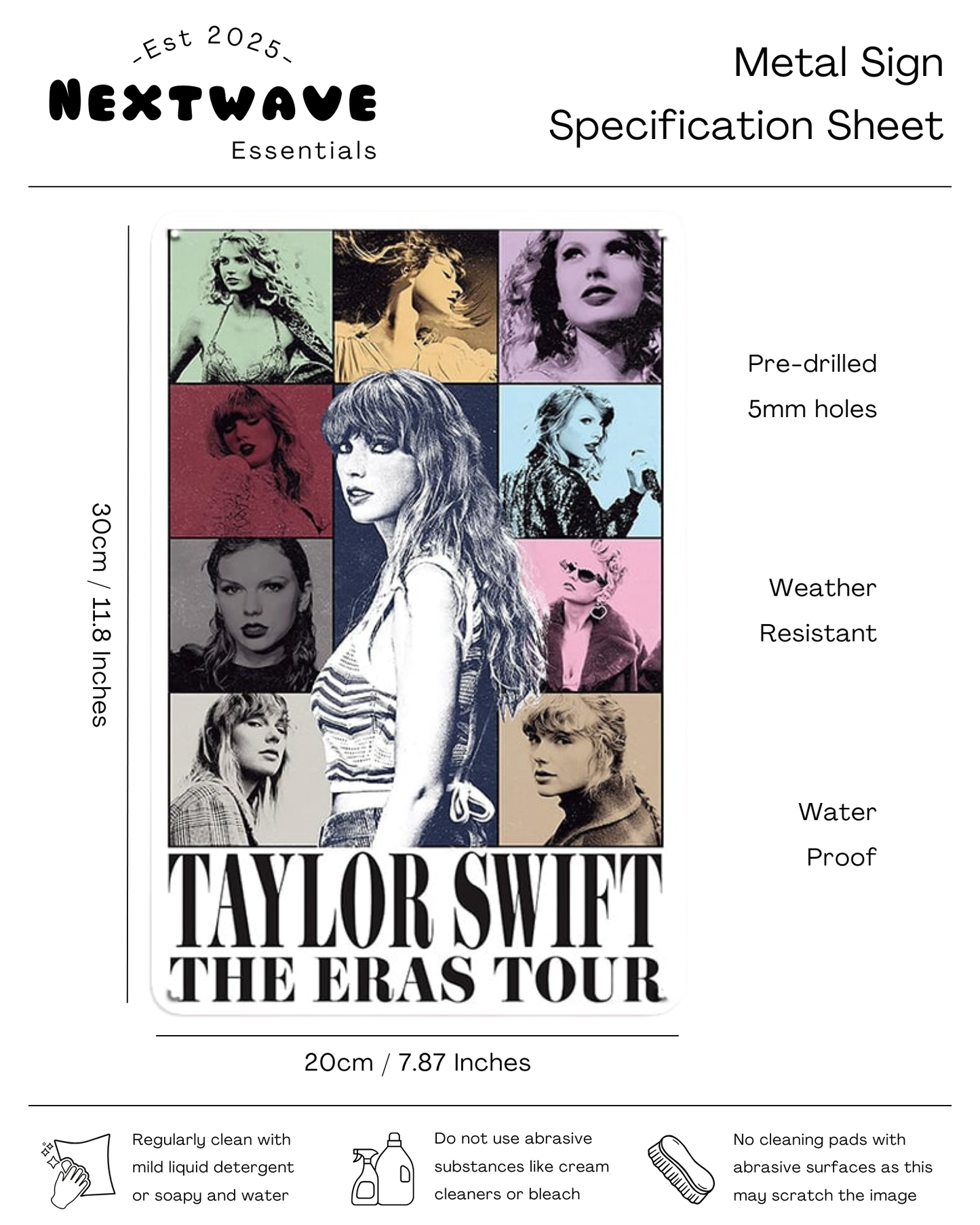 Taylor Swift Eras Tour β Metal Sign