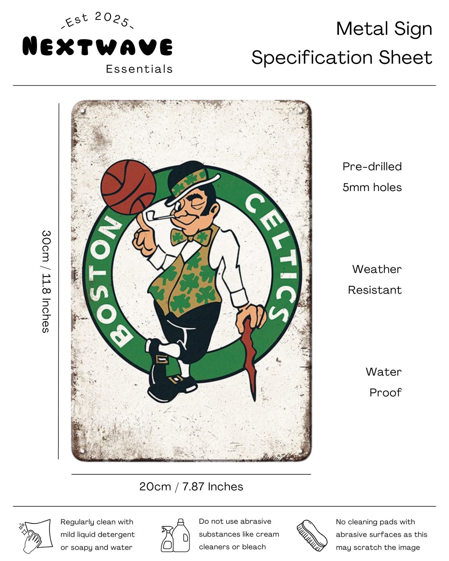 Boston Celtics Logo Sign – Metal Sign