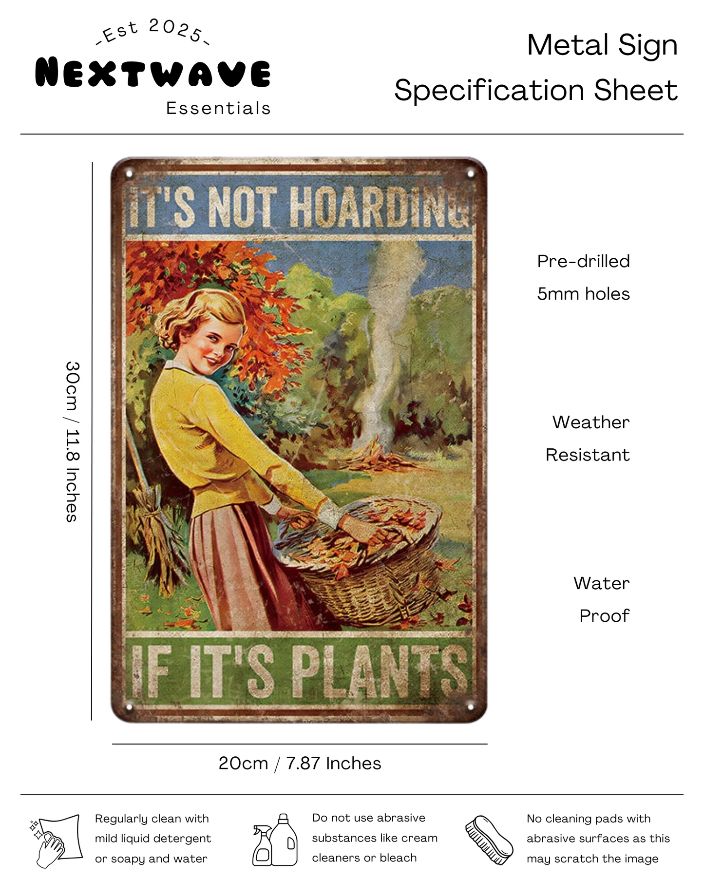 It’s Not Hoarding If It’s Plants - Metal Sign