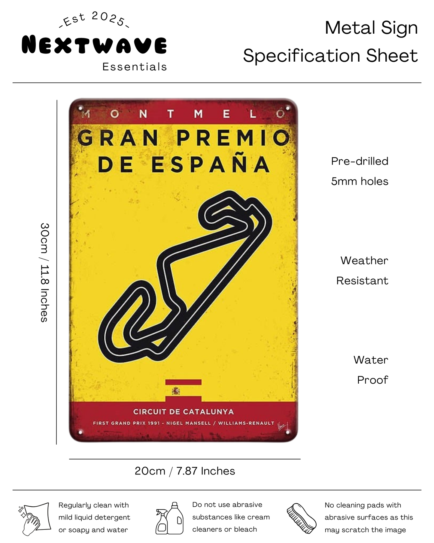 Spanish Grand Prix - Metal Sign