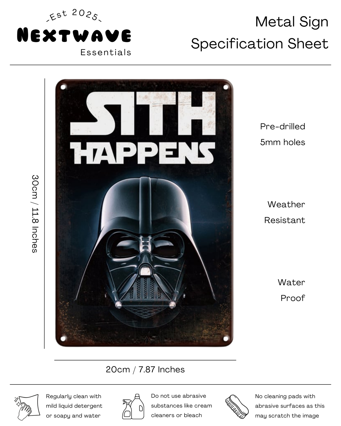 Darth Vader Sith Happens Star Wars – Metal Sign