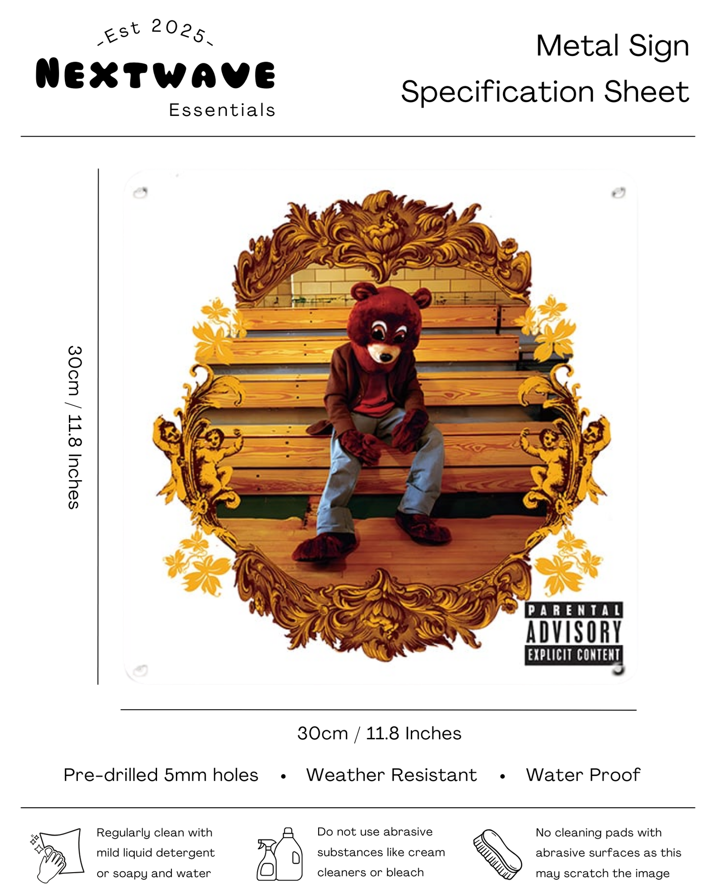 The College Dropout Album Art - Metal Sign