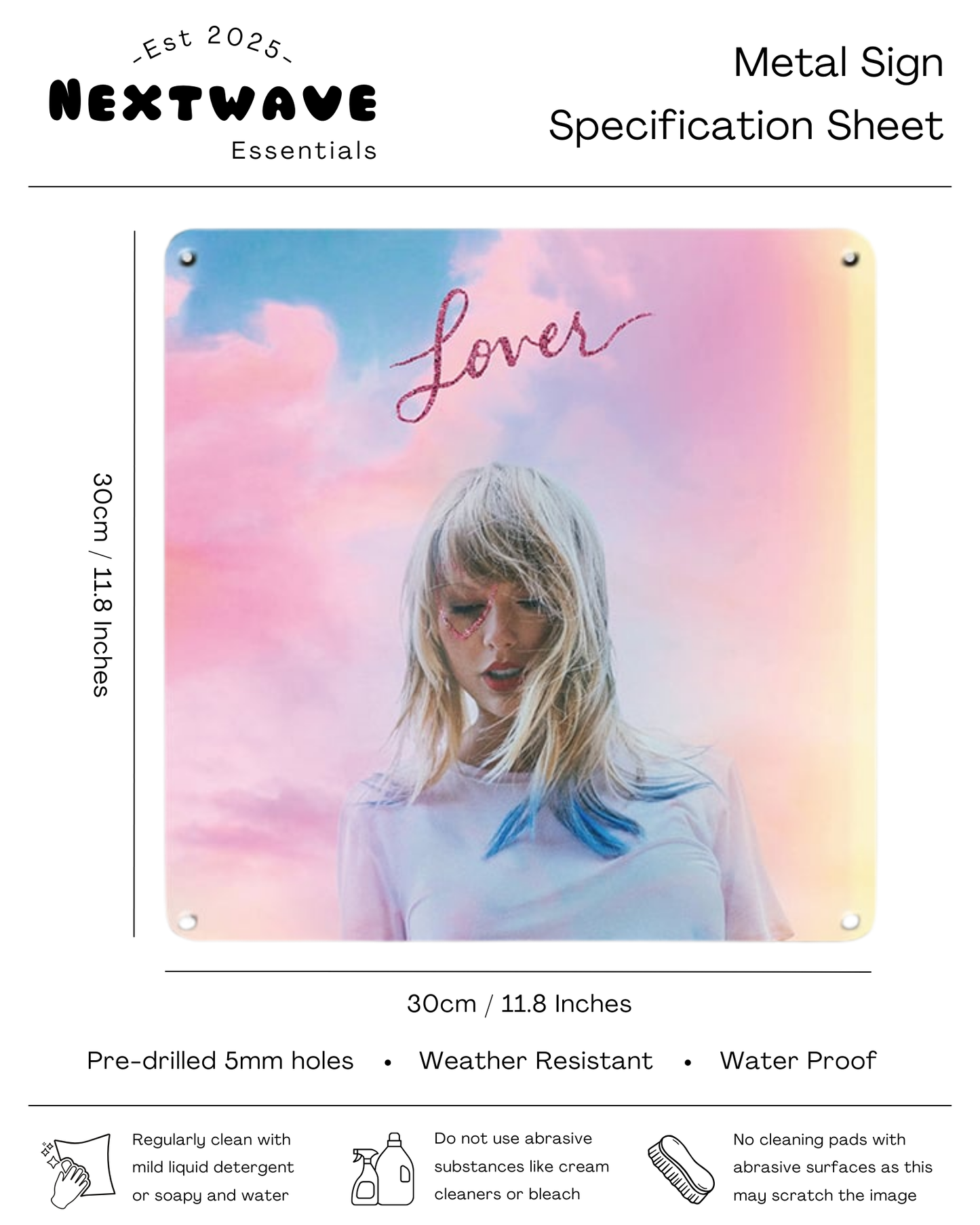 Lover Album Cover - Metal Sign