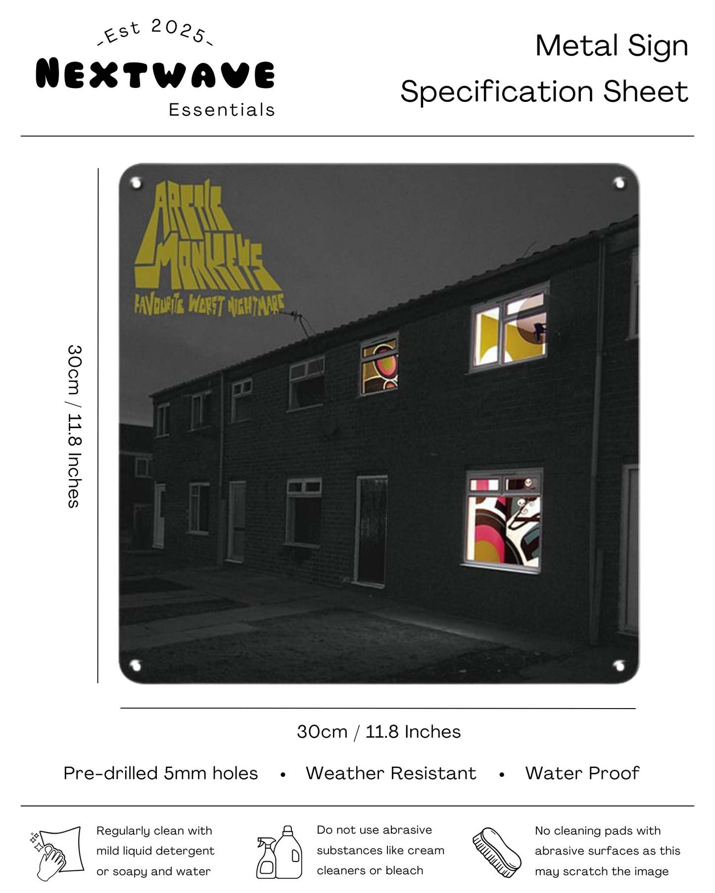 Favourite Worst Nightmare - Metal Sign