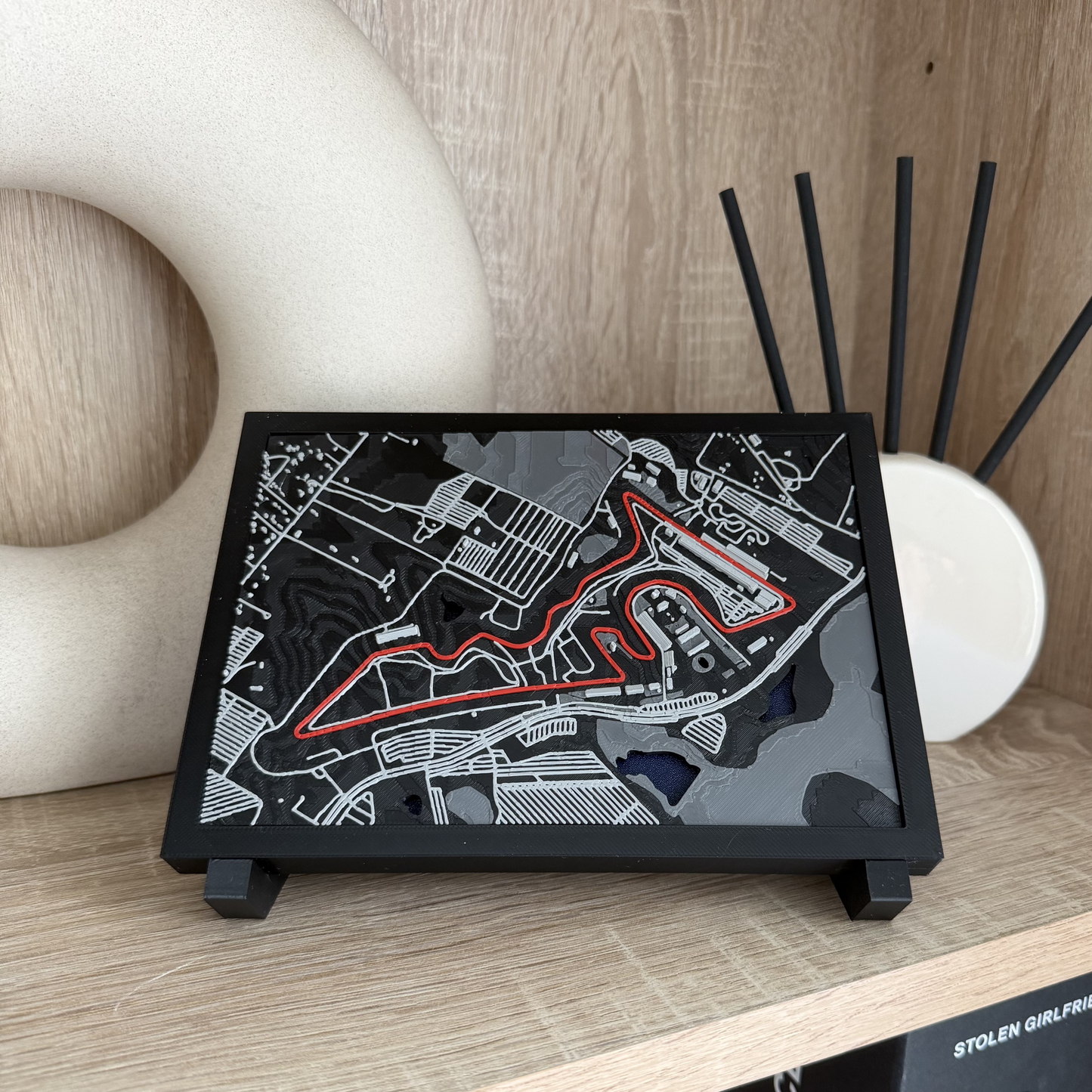 Championship Circuit Terrain Maps - 3D Printed Displays with Stand