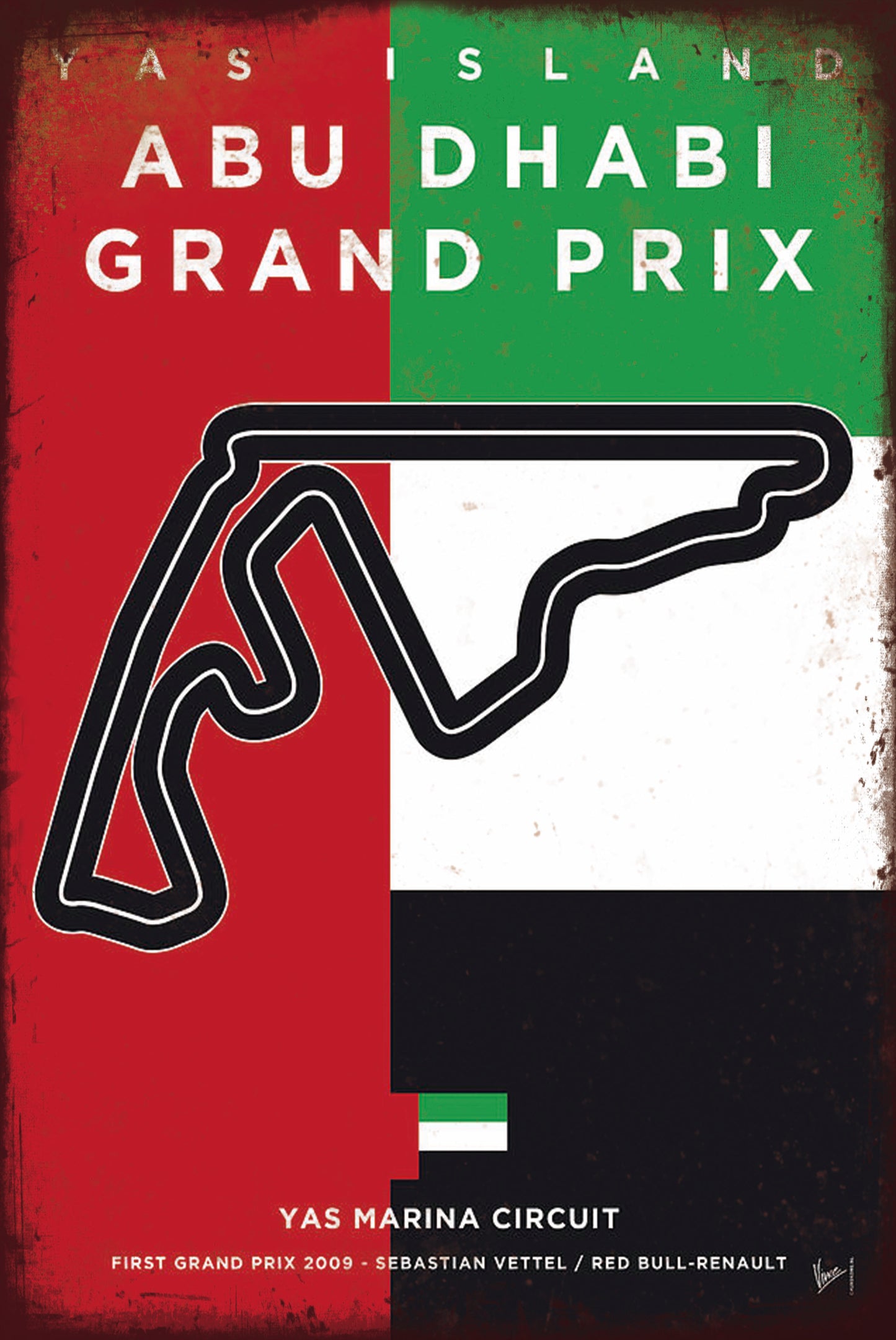 Abu Dhabi Grand Prix Yas Marina Circuit - Metal Sign