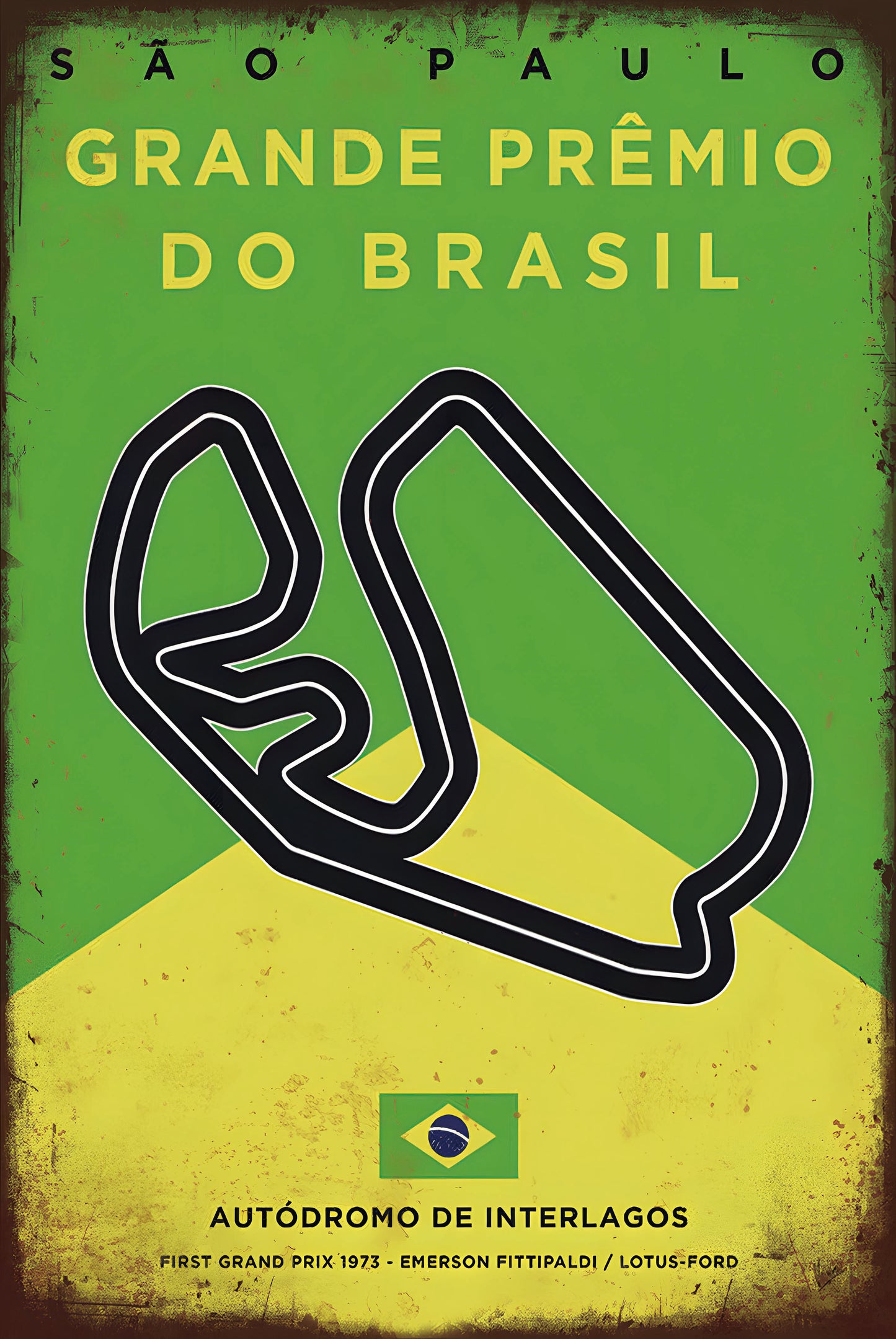 Brazil Grand Prix Autódromo de Interlagos - Metal Sign