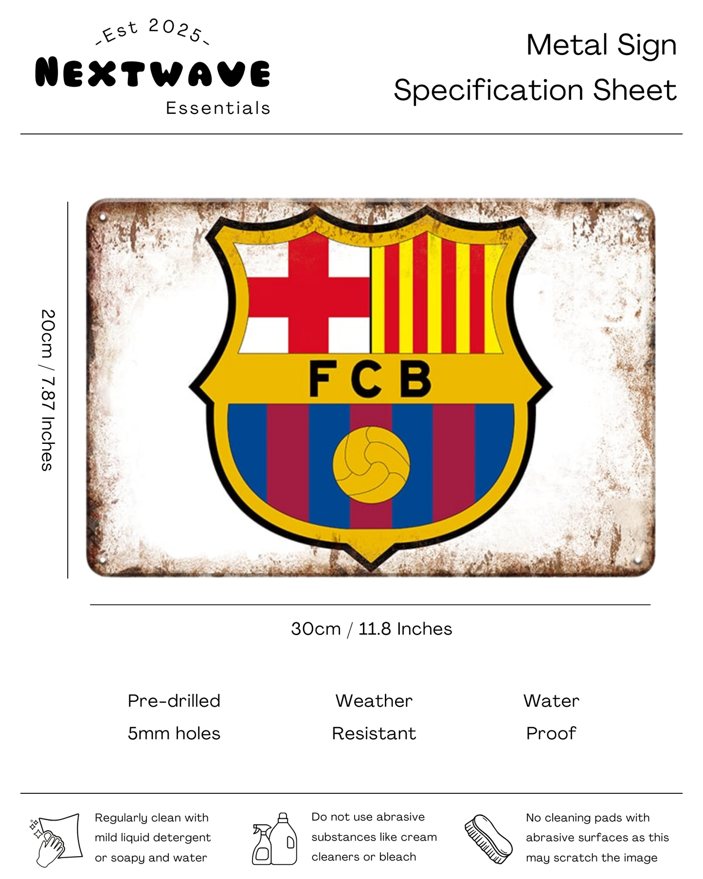 FC Barcelona Logo – Metal Sign