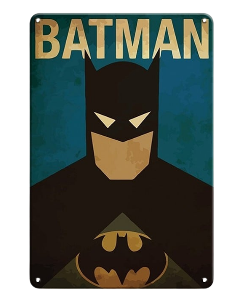Batman Minimalist Vintage Wall Art – Metal Sign