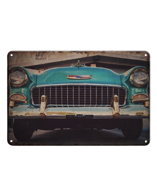 1955 Chevrolet Bel Air Front View - Metal Sign