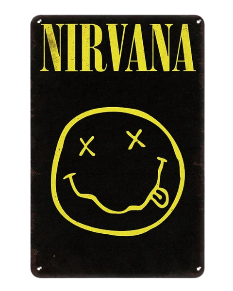 Nirvana Smiley Face Logo - Metal Sign