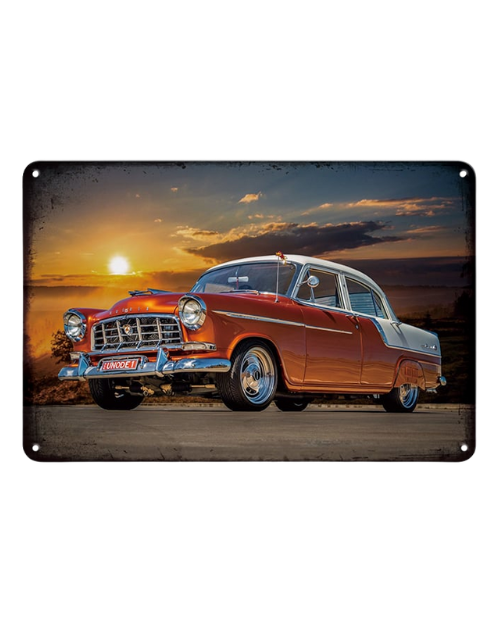1956 Holden FE Sedan Sunset View - Metal Sign