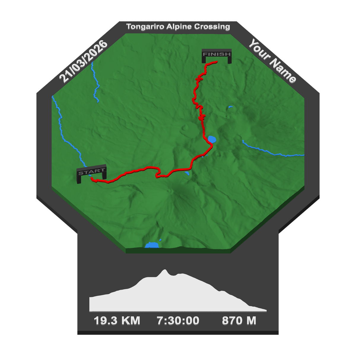 The Finish Line | Custom Route Trophy Map