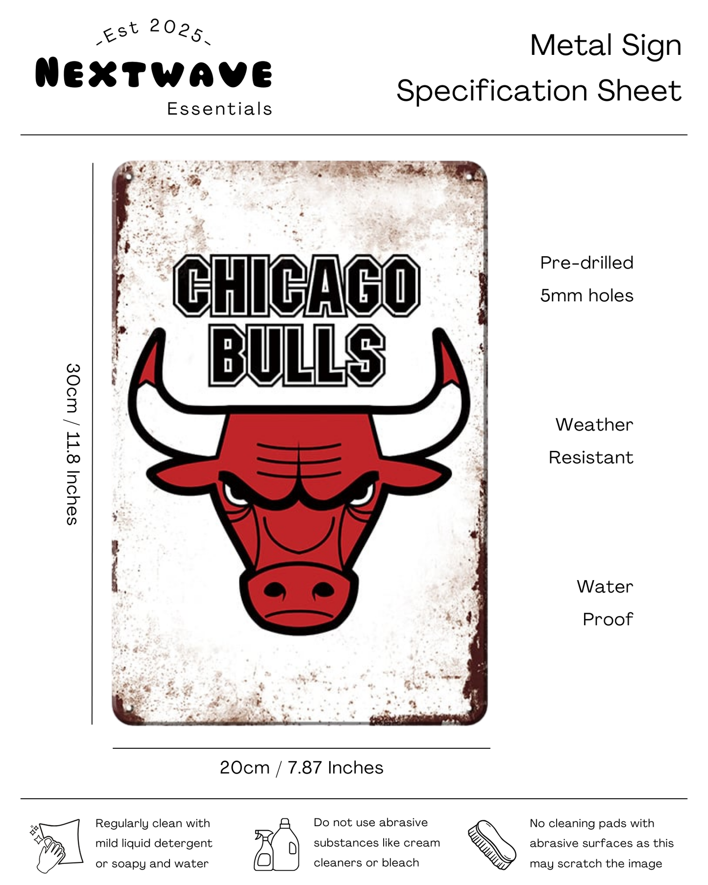 Chicago Bulls Logo Sign – Metal Sign