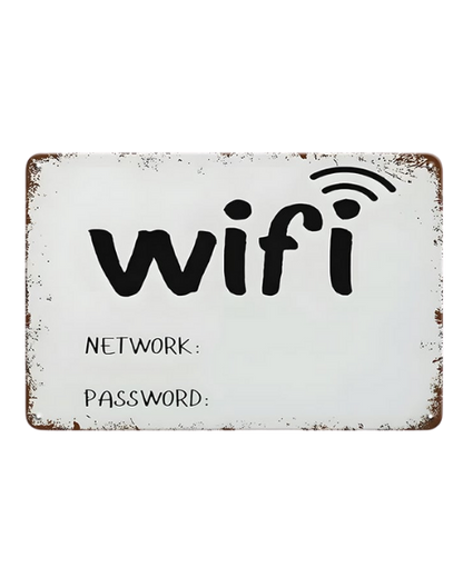 WiFi Password Display – Metal Sign