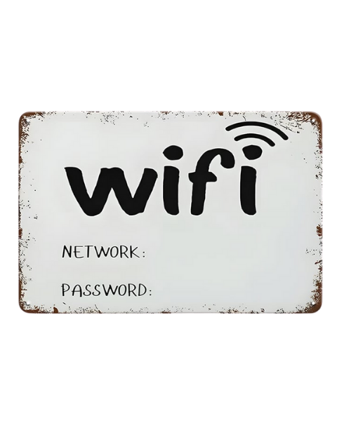 WiFi Password Display – Metal Sign