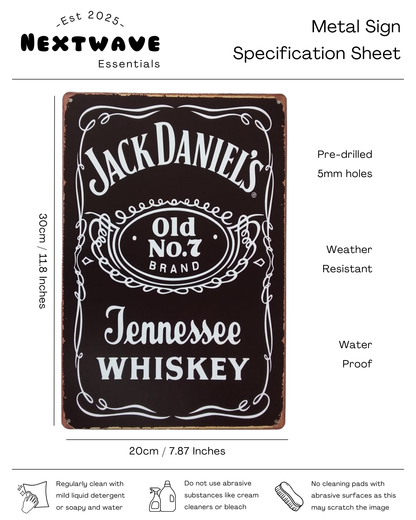 Jack Daniel's Tennessee Whiskey vintage-style - Metal sign