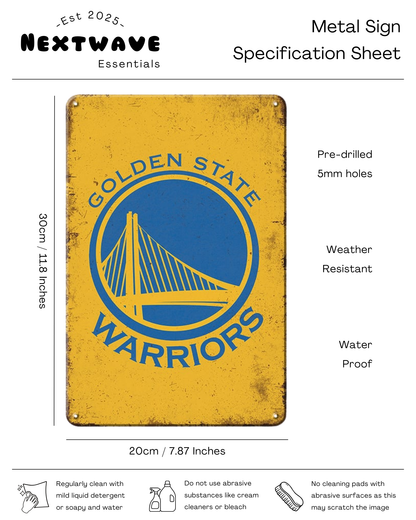Golden State Warriors Vintage Logo – Metal Sign