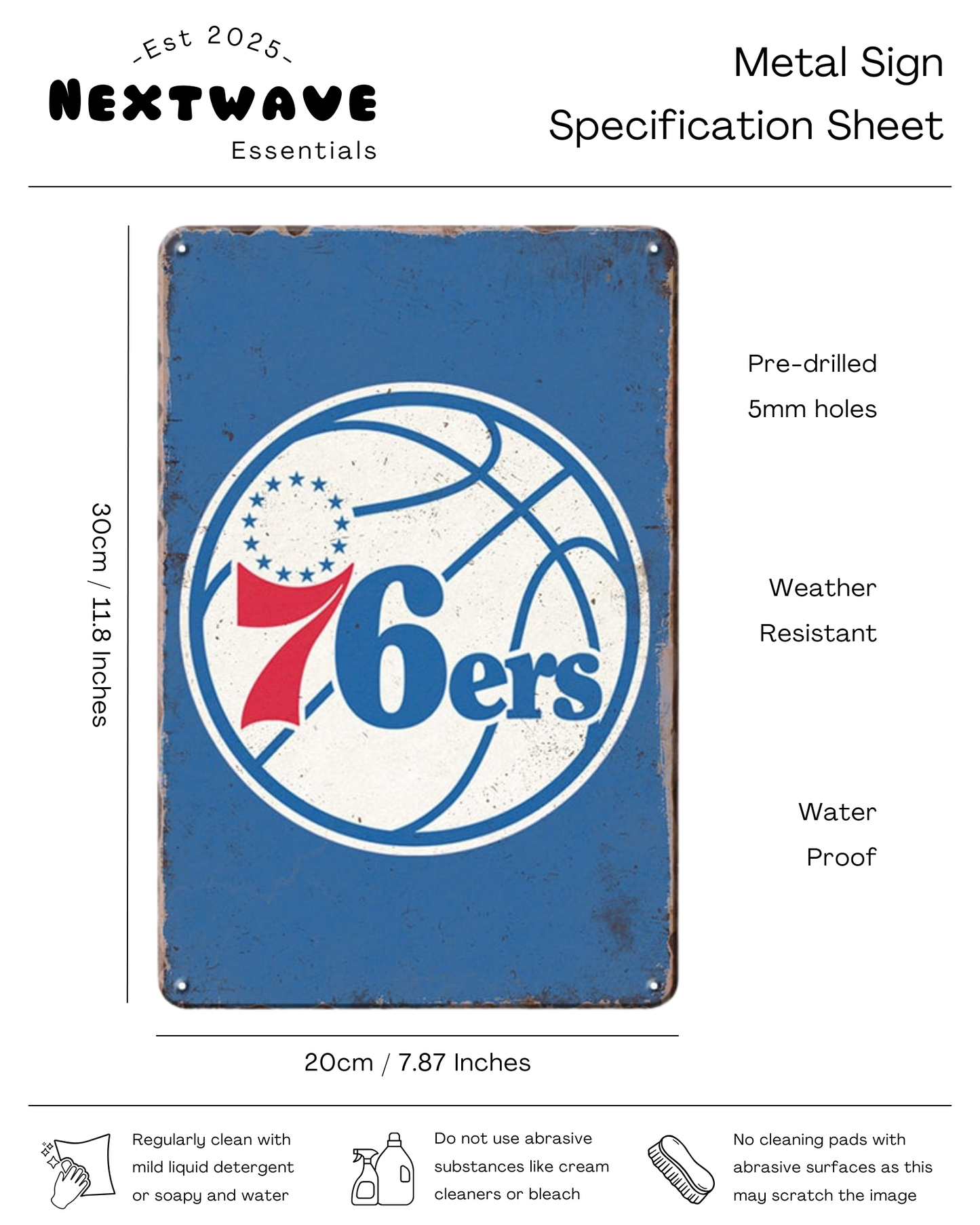 Philadelphia 76ers Logo Sign – Metal Sign