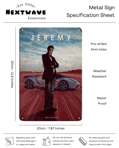 Jeremy Clarkson Lamborghini Gallardo – Metal Sign
