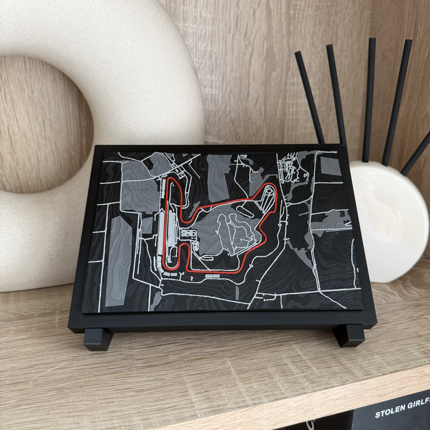 Championship Circuit Terrain Maps - 3D Printed Displays with Stand