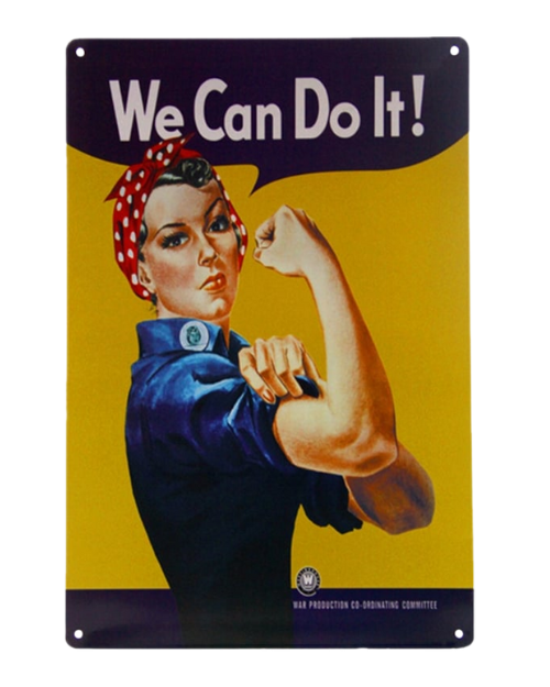 We Can Do It! Rosie the Riveter – Metal Sign