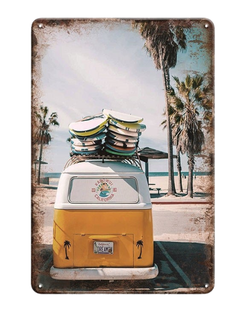 California Surf Van – Metal Sign
