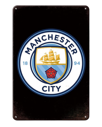 Manchester City FC Logo Sign – Metal Sign