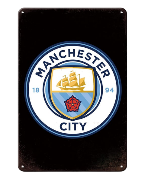 Manchester City FC Logo Sign – Metal Sign