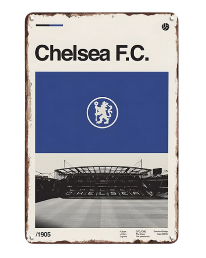 Chelsea FC Stadium Retro Sign – Metal Sign