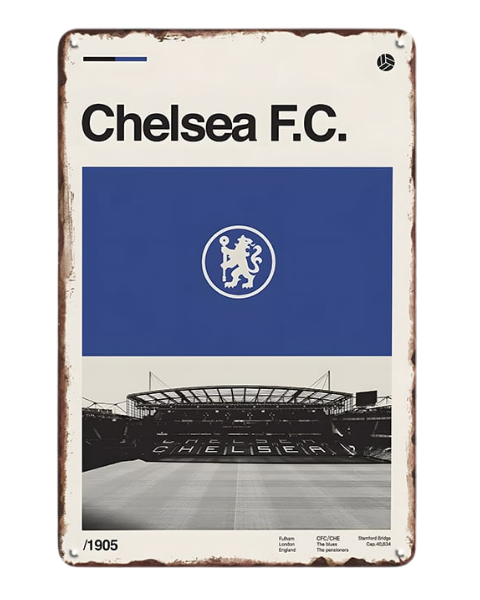 Chelsea FC Stadium Retro Sign – Metal Sign