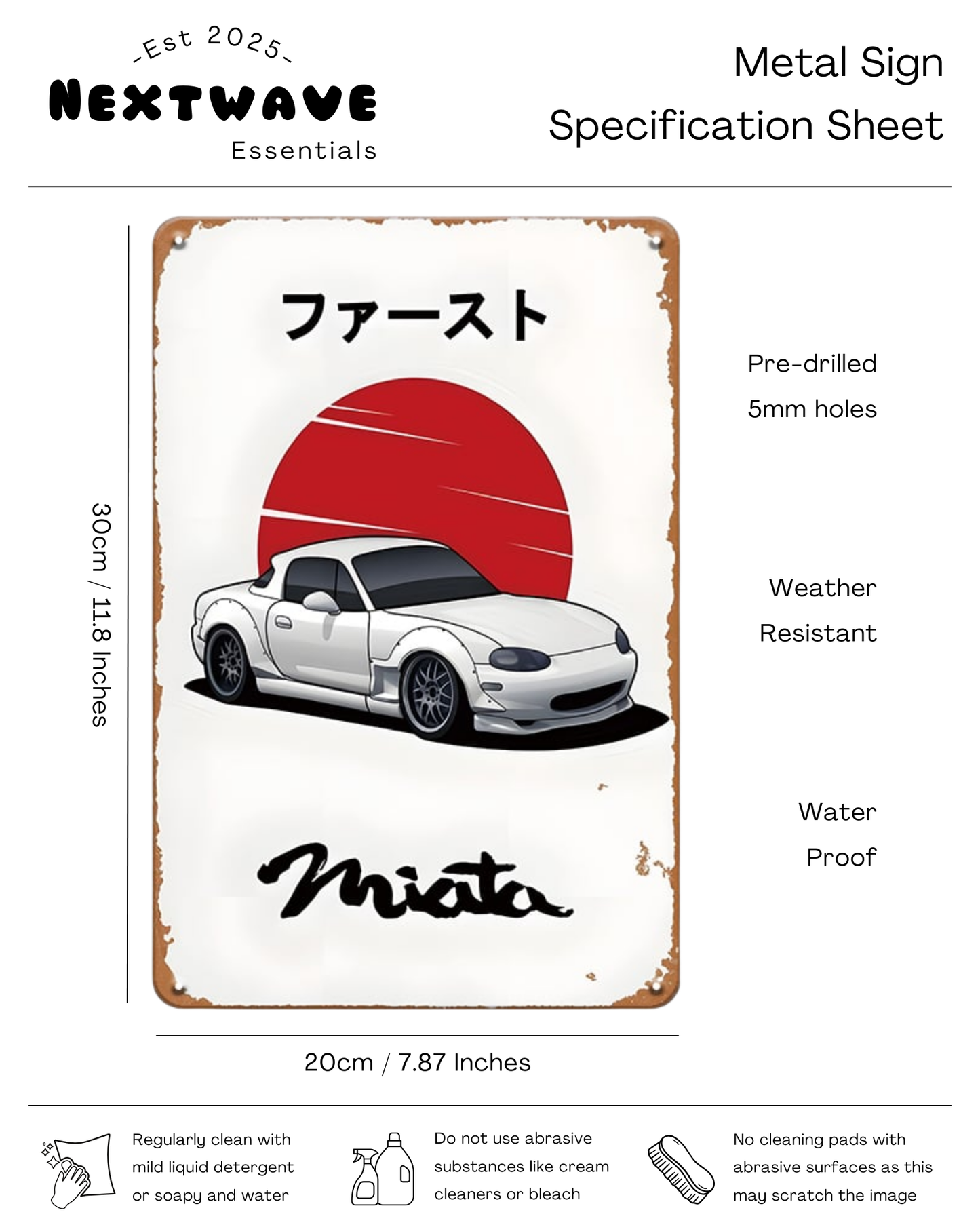 JDM Miata Tribute - Metal Sign