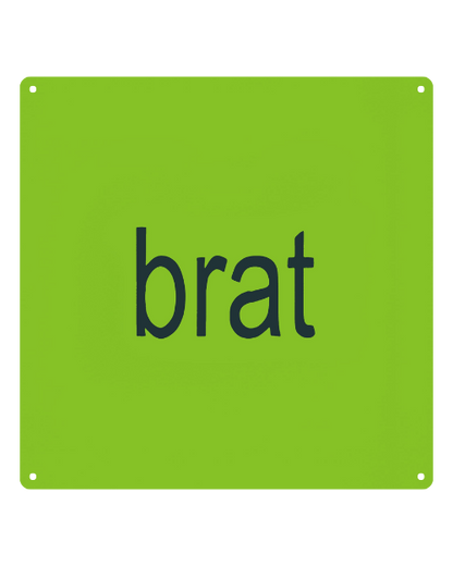 Brat Album Art – Metal Sign