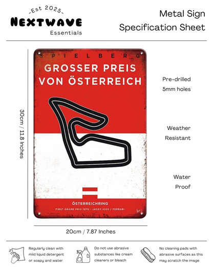 Austrian Grand Prix Red Bull Ring – Metal Sign