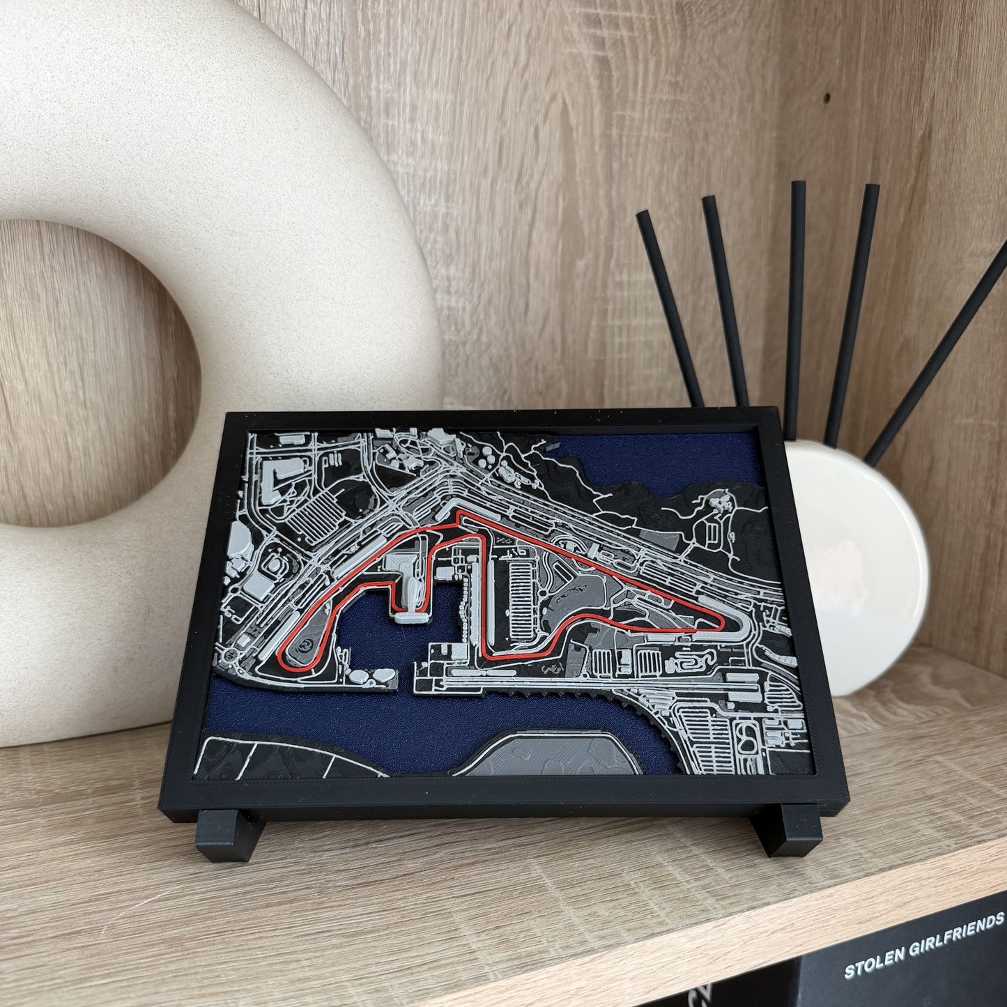 Championship Circuit Terrain Maps - 3D Printed Displays with Stand
