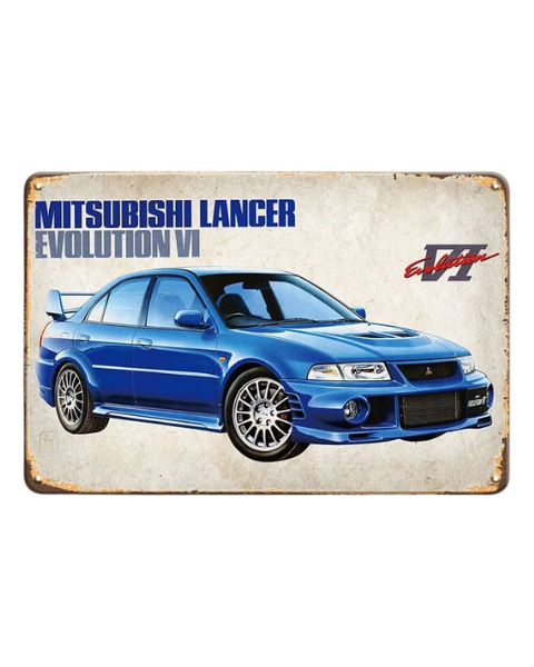Mitsubishi Lancer Evolution VI Classic JDM Art – Metal Sign