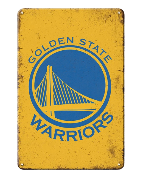 Golden State Warriors Vintage Logo – Metal Sign