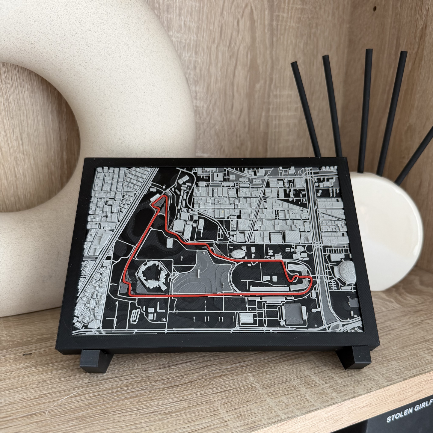 Championship Circuit Terrain Maps - 3D Printed Displays with Stand