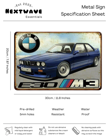 BMW E30 M3 – Metal Sign