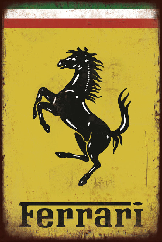 Ferrari Prancing Horse Logo – Metal Sign