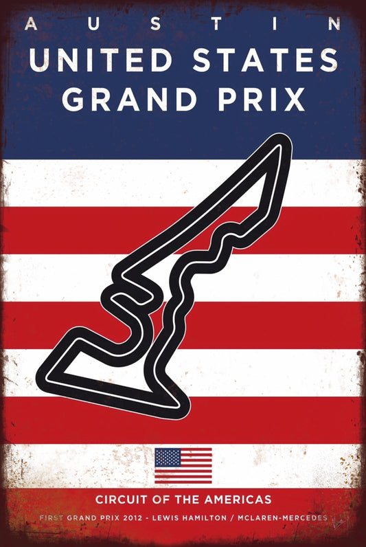 United States Grand Prix Circuit of the Americas - Metal Sign