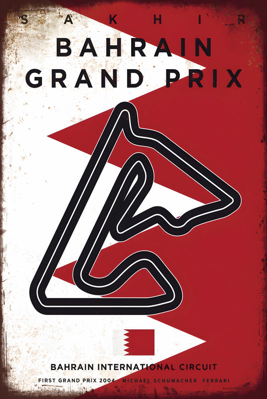 Bahrain Grand Prix Bahrain International Circuit - Metal Sign