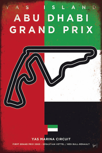 Abu Dhabi Grand Prix Yas Marina Circuit - Metal Sign