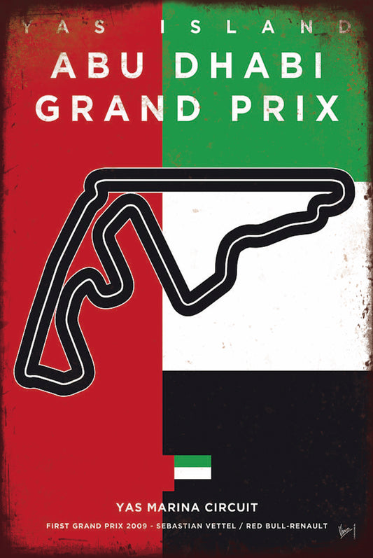 Abu Dhabi Grand Prix Yas Marina Circuit - Metal Sign