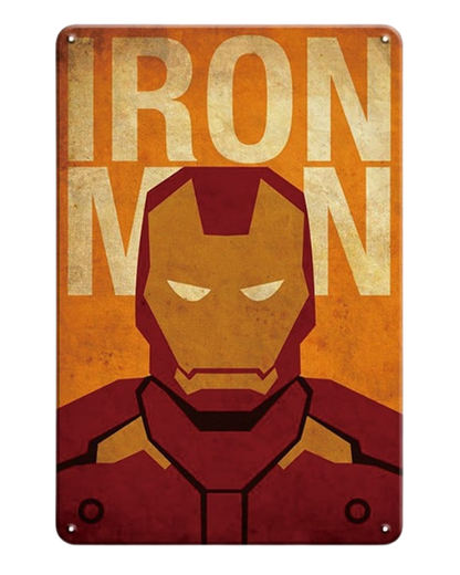 Iron Man Minimalist Wall Art – Metal Sign