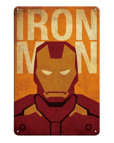 Iron Man Minimalist Wall Art – Metal Sign