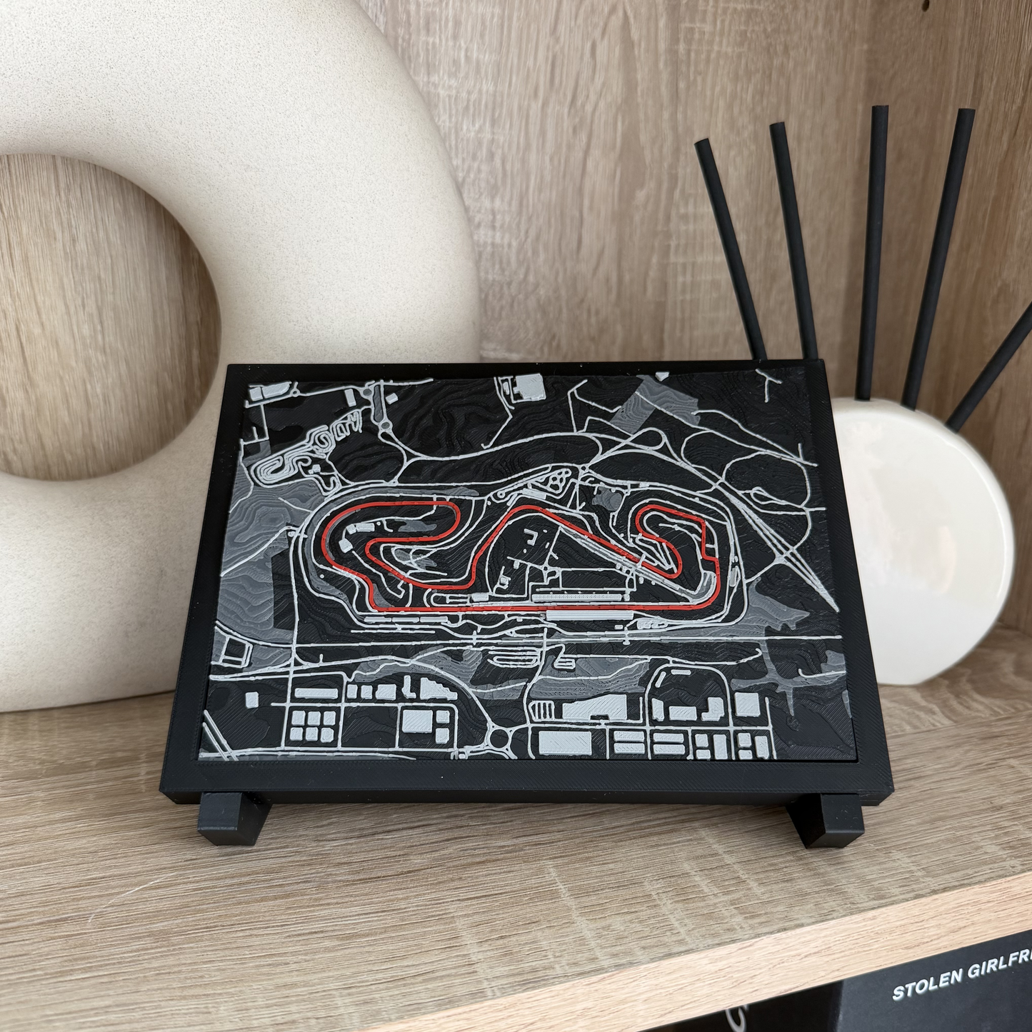 Championship Circuit Terrain Maps - 3D Printed Displays with Stand