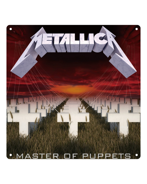 Master of Puppets Album Art – Metal Sign